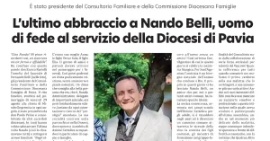 Addio a Fernando Belli tesoriere del consultorio familiare di Pavia onlus - Immagine: 2
